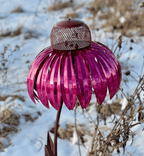 Hanging Bird Feeder with Cone Flower Design – Stylish Garden Decor for Birds 7