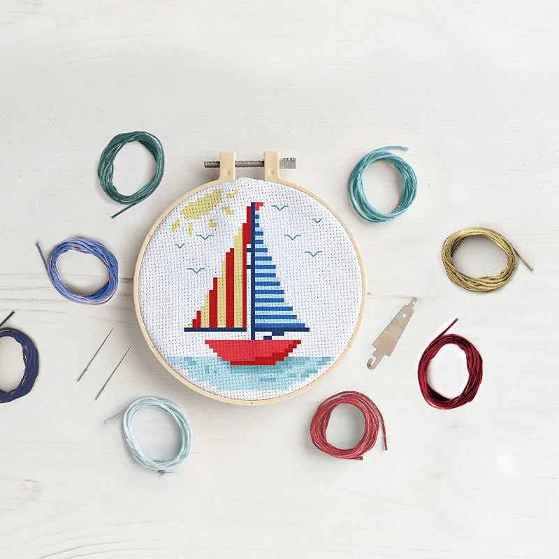 Happy Holidays Cross Stitch Advent Calendar – DIY Countdown Kit for Christmas-Advent Calendar-Unique Casa-Unique Casa