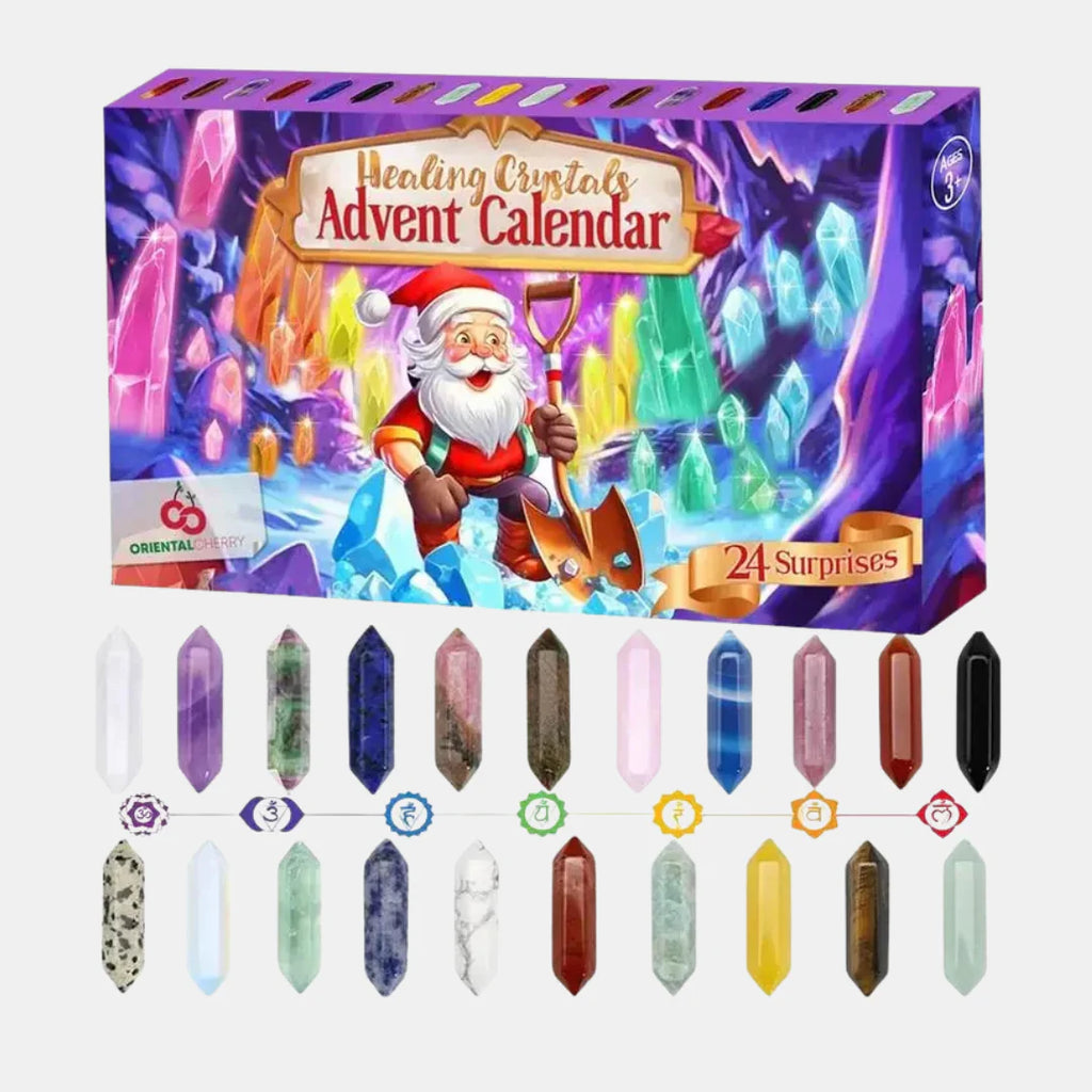 Healing Crystals Advent Calendar – 24 Days of Festive Mindfulness & Magic-Advent Calendars-Unique Casa-24 pieces-Unique Casa