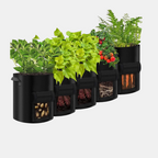 Heavy-Duty Fabric Plant Grow Bags for Vegetables and Herbs-Plant Pot-Unique Casa-Black-Unique Casa