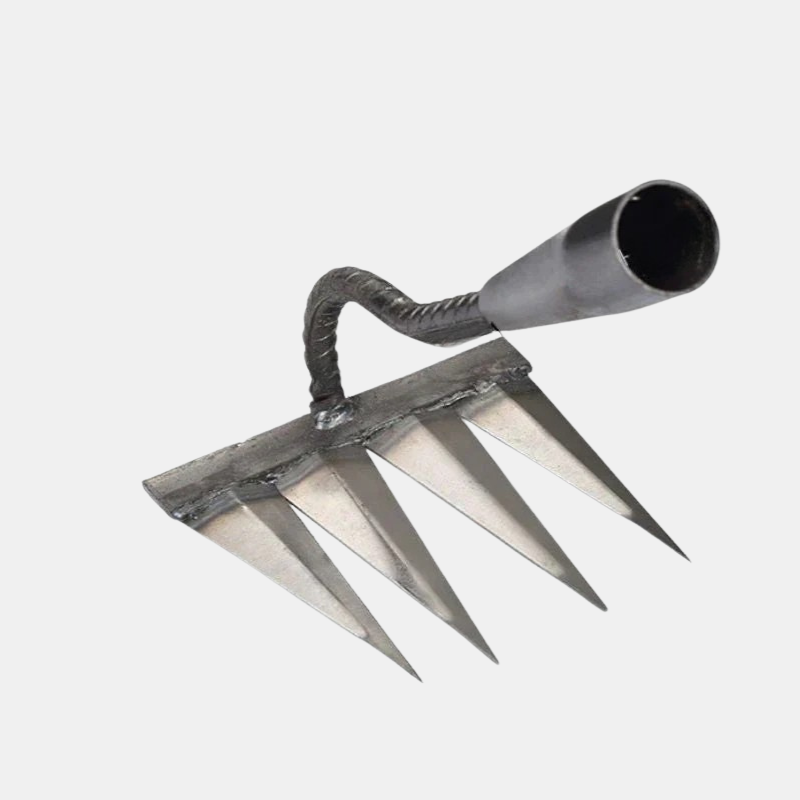Heavy-Duty Metal Garden Rake Tool for Weeding and Soil Maintenance-Garden Rakes-Unique Casa-4 teeth-Unique Casa