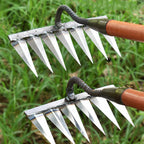 Heavy-Duty Metal Garden Rake Tool for Weeding and Soil Maintenance 1