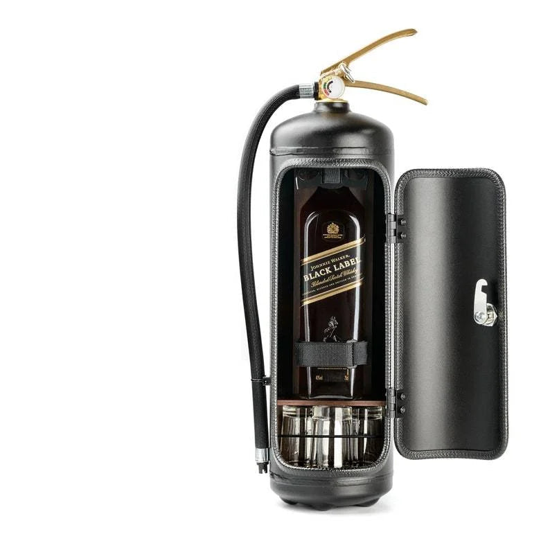 Hidden Fire Extinguisher Mini Bar – Discreet Bottle Storage for Home and Office-Mini Bar-Unique Casa-Zwart-Unique Casa
