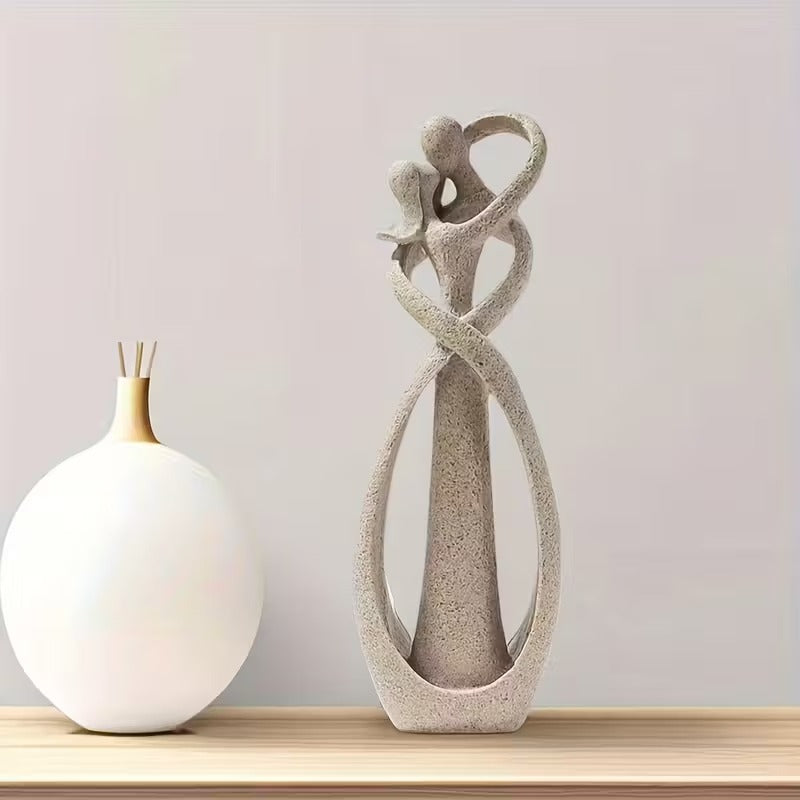 Abstract Love Figurine – Elegant Decorative Art Piece for Home Décor