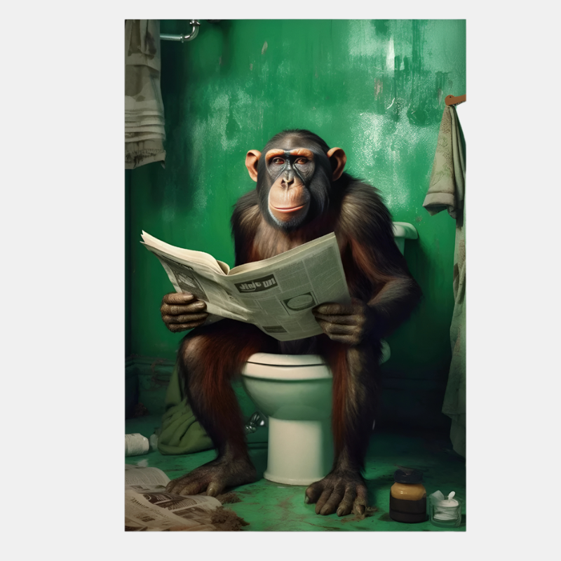 Inspirational Reading Wall Art – Vibrant Canvas Prints for Home Office Decor-Art-Unique Casa-Monkey-12 inch by 16 inch (30x40cm)-Unique Casa