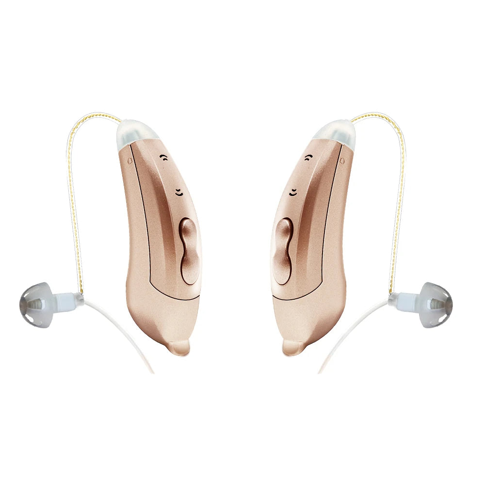 Invisible Bluetooth BTE Hearing Aids with Smart App Control-BTE Hearing Aids-Unique Casa-Both-Champagne-Unique Casa