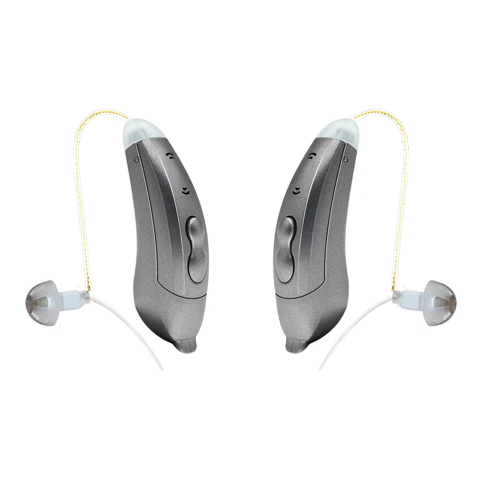 Invisible Bluetooth BTE Hearing Aids with Smart App Control-BTE Hearing Aids-Unique Casa-Both-Grey-Unique Casa