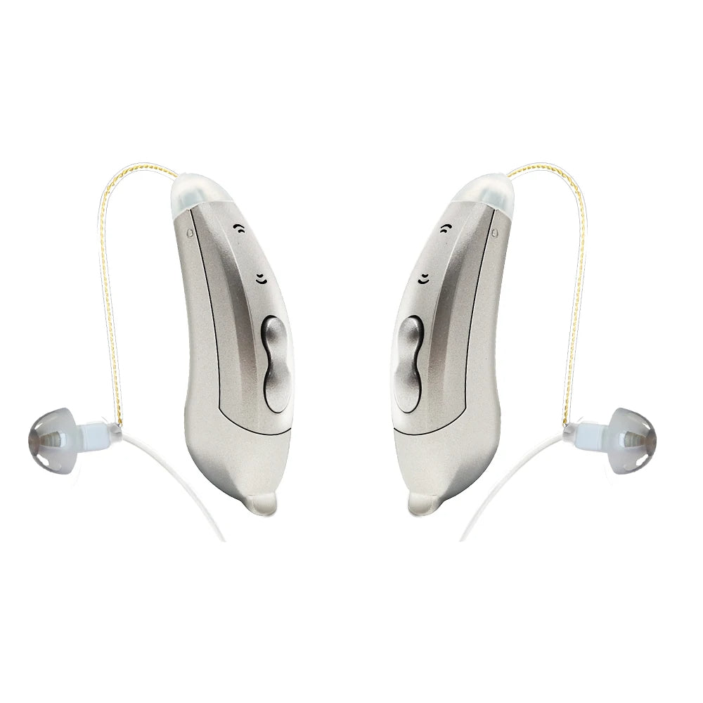 Invisible Bluetooth BTE Hearing Aids with Smart App Control-BTE Hearing Aids-Unique Casa-Both-Pearl Grey-Unique Casa