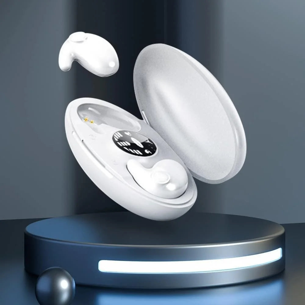 Invisible Wireless Bluetooth Headphones – Ultra-Compact, Noise-Free, and Powerful-Bluetooth earbuds-Unique Casa-White-Unique Casa