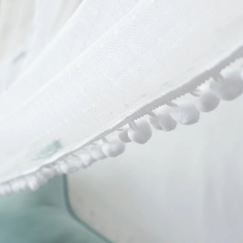 Kids Bed Canopy With Pom Pom Detail-Baby & Children-Unique Casa-Unique Casa
