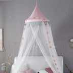 Kids Bed Canopy With Pom Pom Detail-Baby & Children-Unique Casa-Unique Casa