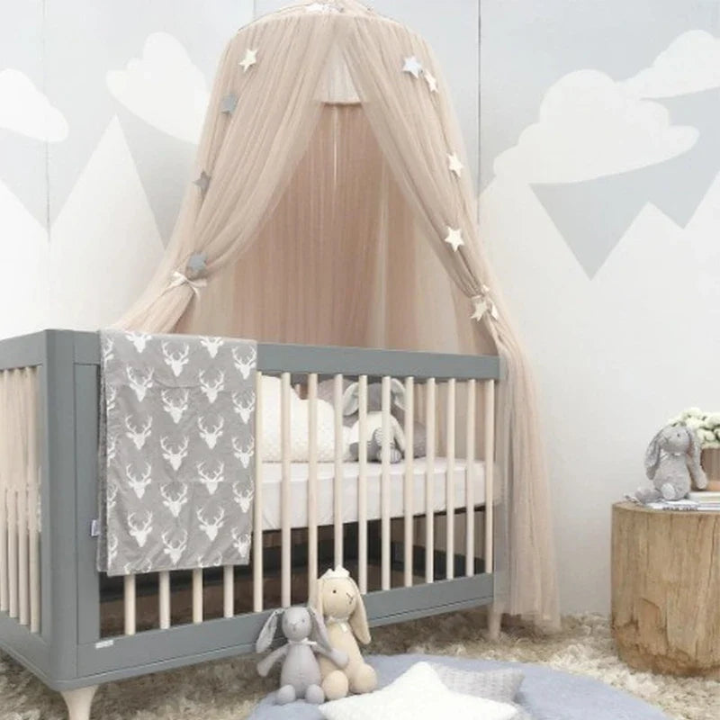 Kids Bed Canopy with Star Decoration -Baby & Children-Unique Casa-Unique Casa