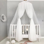 Kids Bed Canopy with Star Decoration -Baby & Children-Unique Casa-White-Unique Casa