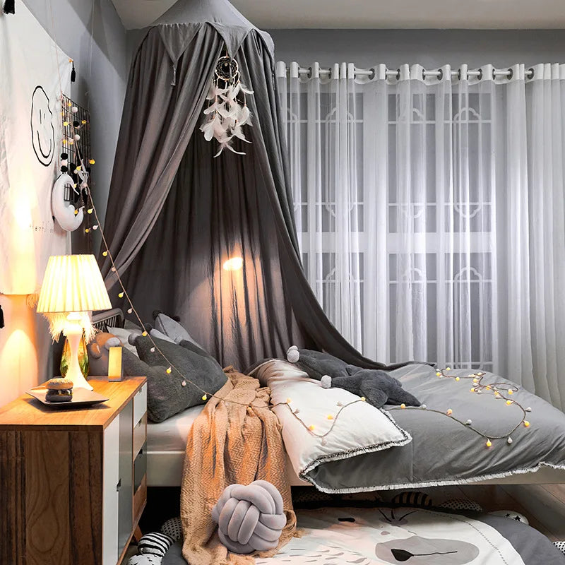 Kids Bed Canopy With Tassel & Frill Design-Baby & Children-Unique Casa-Unique Casa