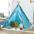 Kids Tipi Play Tent for Indoor & Outdoor Adventures-Baby & Children-Unique Casa-Blue-Unique Casa