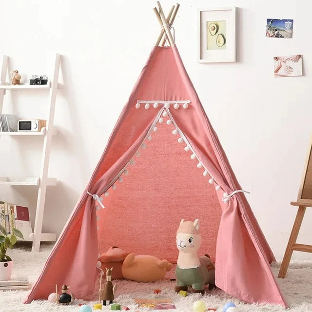 Kids Tipi Play Tent for Indoor & Outdoor Adventures-Baby & Children-Unique Casa-Pink-Unique Casa