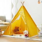 Kids Tipi Play Tent for Indoor & Outdoor Adventures-Baby & Children-Unique Casa-Yellow-Unique Casa