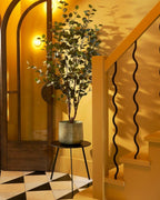 Large Light Grey Metal Plant Pot – Ø37 cm Modern Industrial Style-Plant Pot-Unique Casa