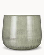 Large Light Grey Metal Plant Pot – Ø37 cm Modern Industrial Style-Plant Pot-Unique Casa