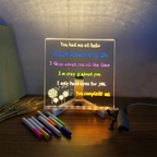 LED Board Note with Colors – Light Up Your Messages-Unique Casa-20*20cm/7.8*7.8in+7 colored pens-Unique Casa