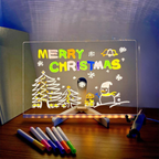 LED Board Note with Colors – Light Up Your Messages-Unique Casa-30*20cm/11.8*7.8in+7 colored pens-Unique Casa