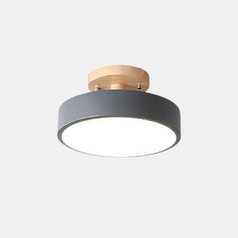 LED Ceiling Light Fixture – Modern Semi-Flush Mount for Living Room and Hallway-Ceiling Lights-Unique Casa-Gray-Small-Warm Light (3000K)-Unique Casa