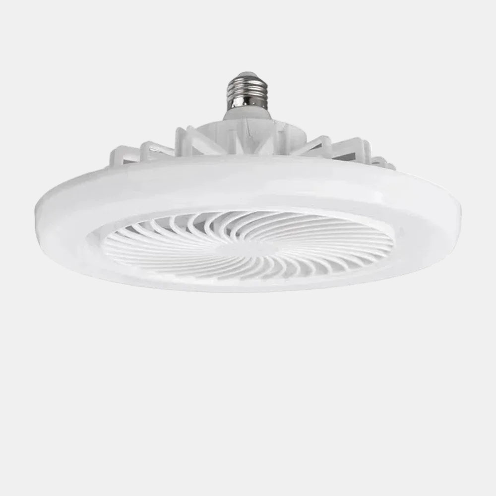 Low Profile White Ceiling Fan Light with Dimmable LED for Modern Rooms 0