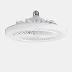 Low Profile White Ceiling Fan Light with Dimmable LED for Modern Rooms 0