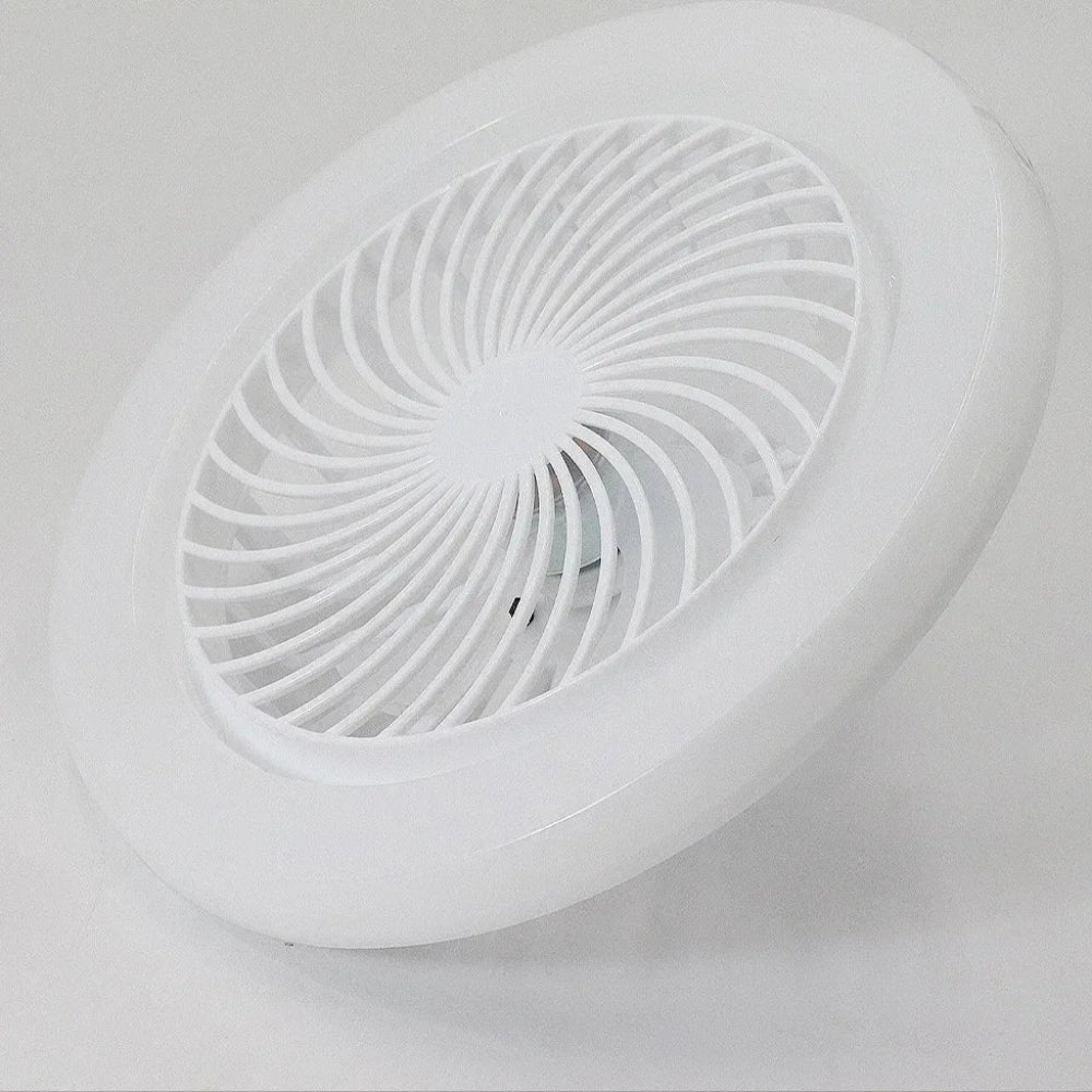 Low Profile White Ceiling Fan Light with Dimmable LED for Modern Rooms 1