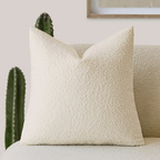 Luxe Bouclé Cushion Cover 45x45 cm – Timeless Comfort & Style-Cushion Cover-Beige-Unique Casa