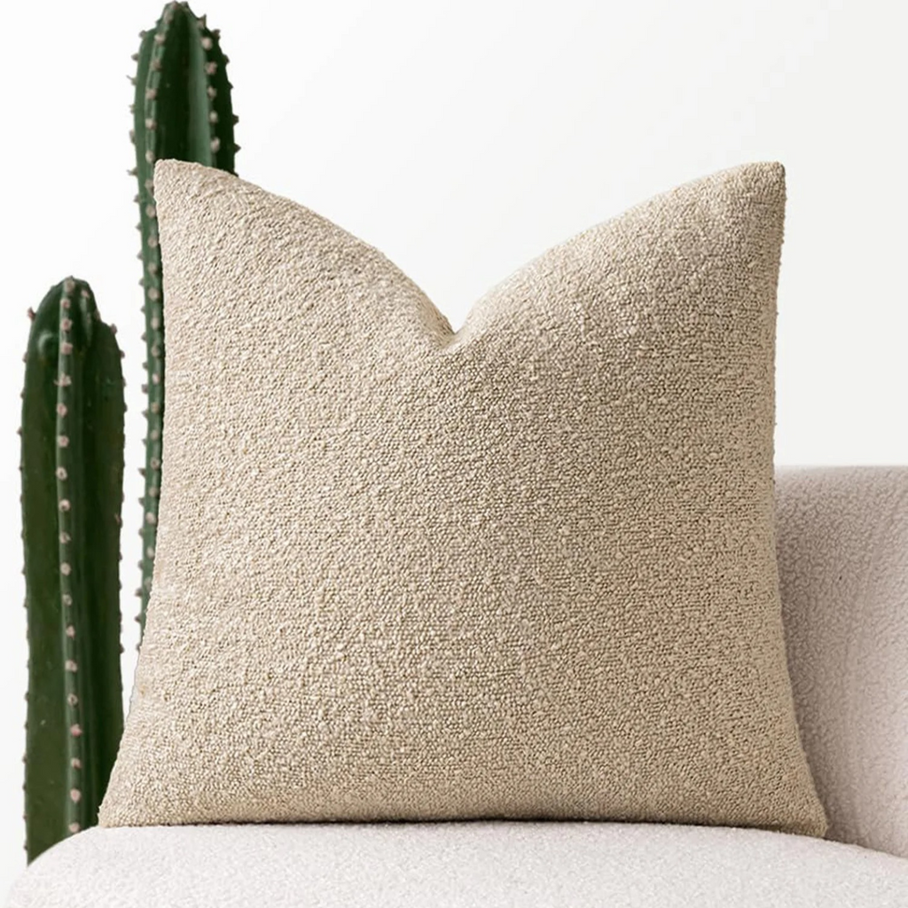 Luxe Bouclé Cushion Cover 45x45 cm – Timeless Comfort & Style-Cushion Cover-Camel-Unique Casa