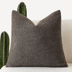 Luxe Bouclé Cushion Cover 45x45 cm – Timeless Comfort & Style-Cushion Cover-Dark brown-Unique Casa