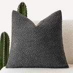 Luxe Bouclé Cushion Cover 45x45 cm – Timeless Comfort & Style-Cushion Cover-Dark grey-Unique Casa