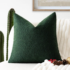 Luxe Bouclé Cushion Cover 45x45 cm – Timeless Comfort & Style-Cushion Cover-Green-Unique Casa