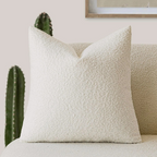 Luxe Bouclé Cushion Cover 45x45 cm – Timeless Comfort & Style-Cushion Cover-White-Unique Casa