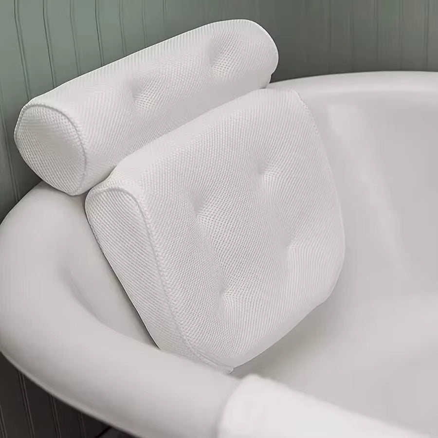 Luxury Bath Pillow with 4D Air Mesh & 7 Suction Cups-Back Support Pillows-Unique Casa-Unique Casa