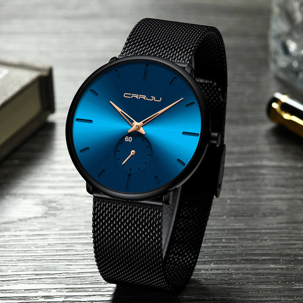 Luxury Quartz Watch | Timeless Elegance for Every Occasion-Watches-Unique Casa-Black Blue Rose-Unique Casa