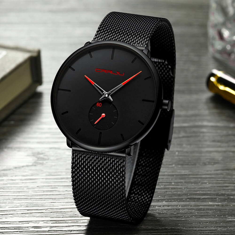 Luxury Quartz Watch | Timeless Elegance for Every Occasion-Watches-Unique Casa-Black Red-Unique Casa