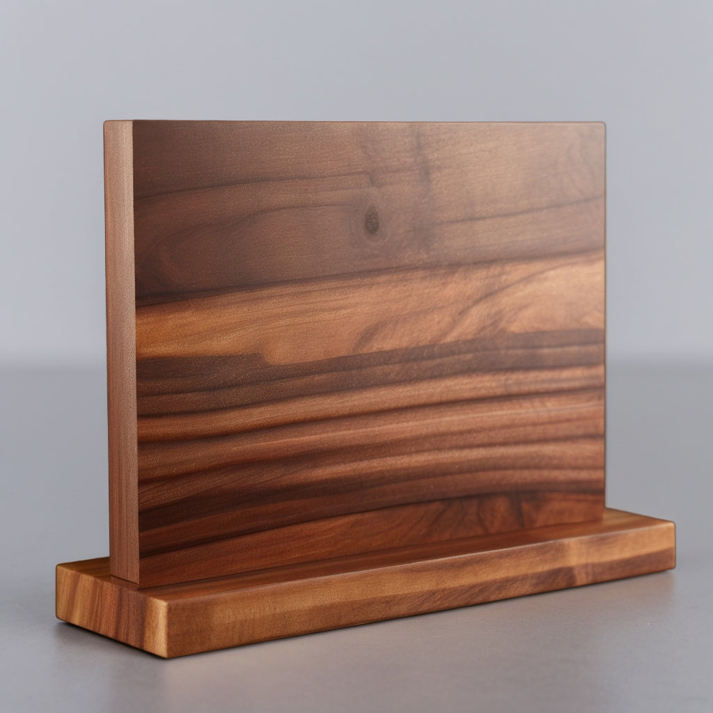 Magnetic Knife Holder Stand in Ash Wood – Elegant Wall-Mounted Organizer 0