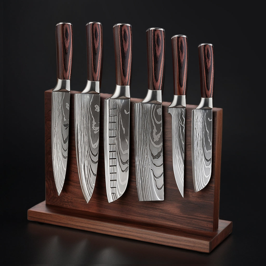 Magnetic Knife Holder Stand in Ash Wood – Elegant Wall-Mounted Organizer 2