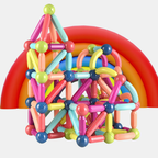 Magnetic Toy – 3D Creative Construction Toy for Children-Kids Toys-Unique Casa-Multicolored-25 pieces-Unique Casa