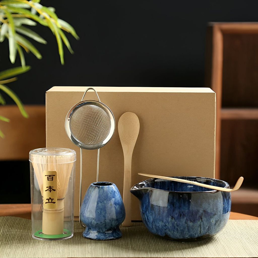 Matcha Tea Set – 6-Piece Accessories for Traditional Preparation-Unique Casa-Blue-Unique Casa