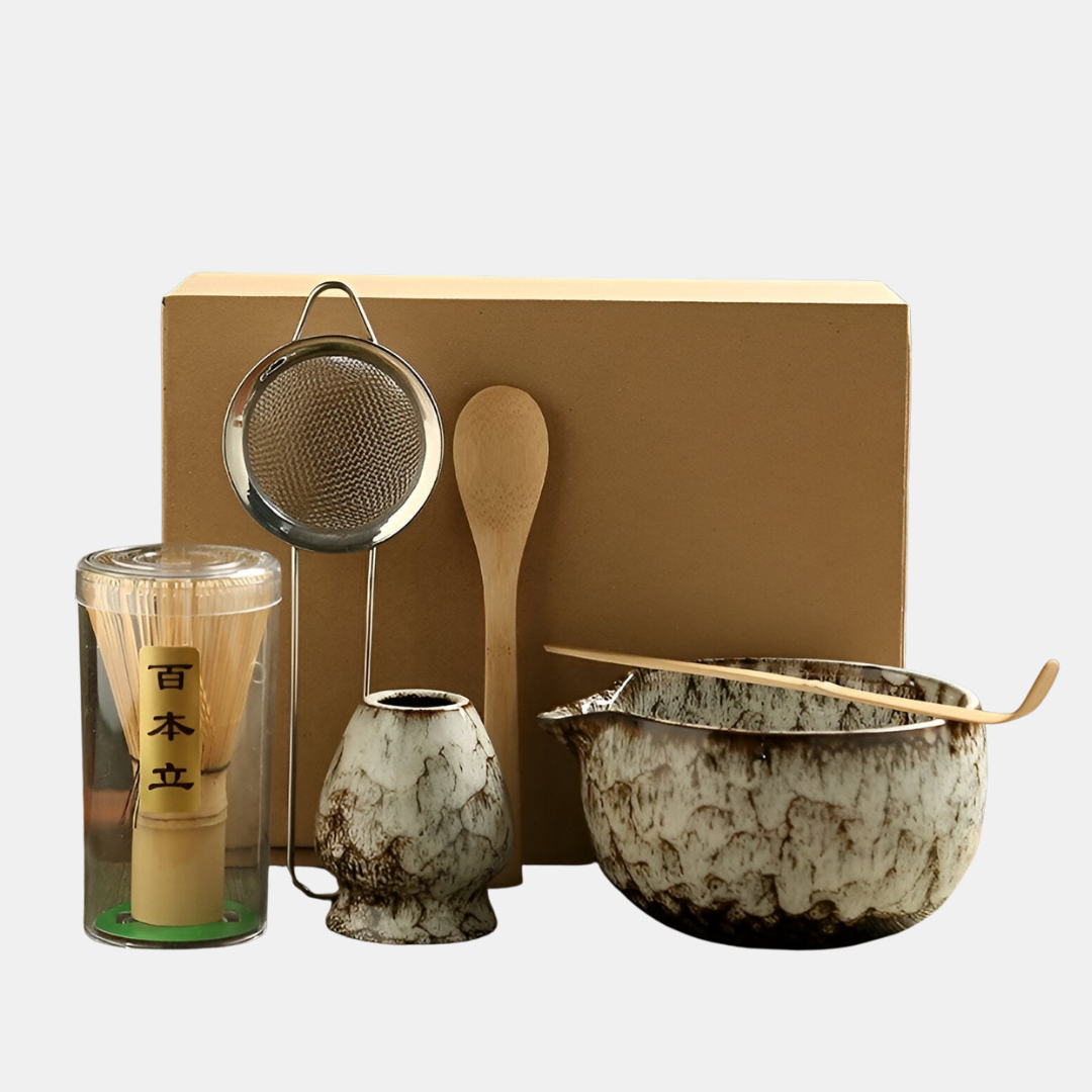 Matcha Tea Set – 6-Piece Accessories for Traditional Preparation-Unique Casa-White-Unique Casa