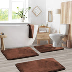 Memory Foam Non-Slip Bath Mat - Luxurious Bath Mat Set For Home and Kitchen (3PCS)-Bath Mat-Unique Casa-Brown-Unique Casa