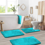 Memory Foam Non-Slip Bath Mat - Luxurious Bath Mat Set For Home and Kitchen (3PCS)-Bath Mat-Unique Casa-Teal-Unique Casa