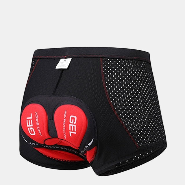 Men’s 5D Gel Padded Cycling Shorts – Breathable Mesh Shorts for Long Rides-Clothes for Men-Unique Casa-Red-M-Unique Casa