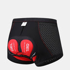 Men’s 5D Gel Padded Cycling Shorts – Breathable Mesh Shorts for Long Rides-Clothes for Men-Unique Casa-Red-M-Unique Casa
