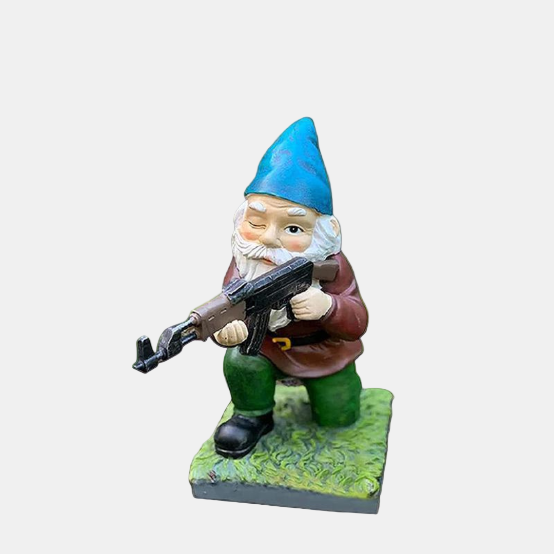 Military Garden Gnome in Camouflage – Durable Outdoor Decor for Garden 0
