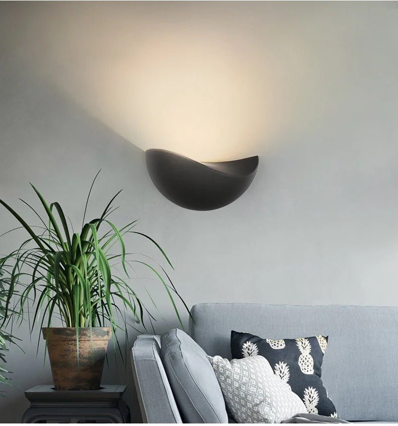 Minimalist Half-Round LED Wall Light – Modern Indoor Lamp for Bedroom and Living Room-Wall Lights-Unique Casa-Unique Casa