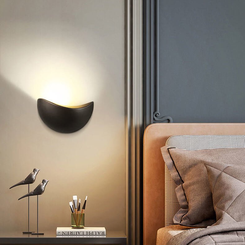 Minimalist Half-Round LED Wall Light – Modern Indoor Lamp for Bedroom and Living Room-Wall Lights-Unique Casa-Unique Casa